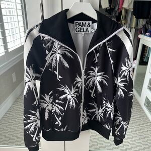 Pam & Gela Palm Print Track Jacket